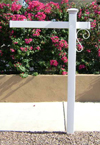 Vinyl Post with Solar Top -<br/> The cap on top has a solar light that glows after dark!.